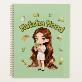 Agenda Diseño Estético de Matcha Mood Vibraciones de Té V