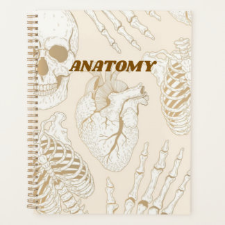 Agenda Diseño Estético Médico Esqueleto Anatomía Beige