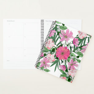 Agenda Diseño floral del jardín de moda Boho