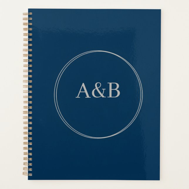 Agenda Diseño geométrico de enfoque claro, cubierta dura, (Anverso)