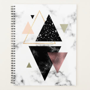 Agenda Diseño geométrico de mármol metalizado