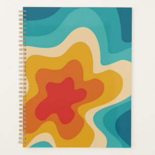 Agenda Diseño giratorio de estilo retro colorido