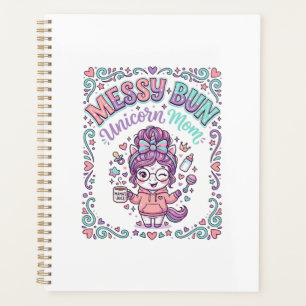 Agenda Diseño gráfico de estilo retro de unicornio con mo