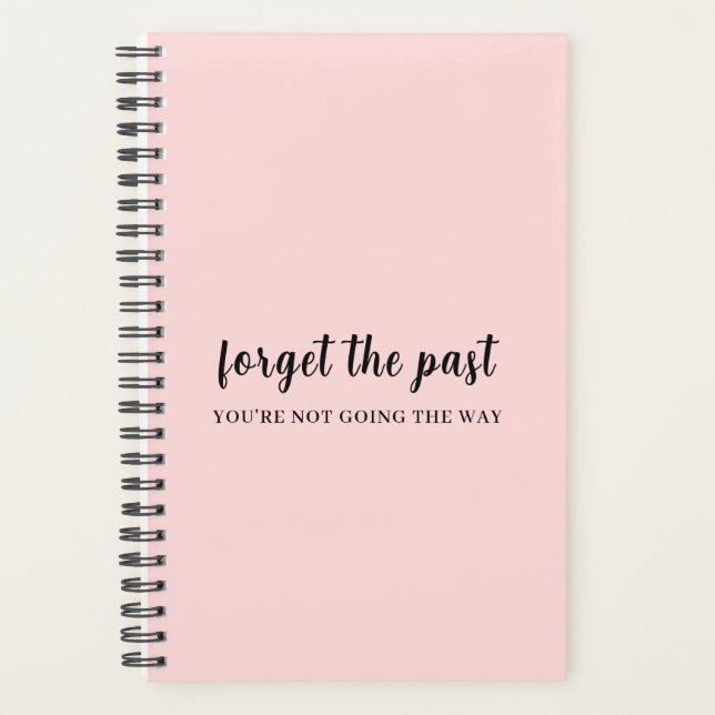 Agenda Diseño melocotón rosa No mires atrás (Anverso)