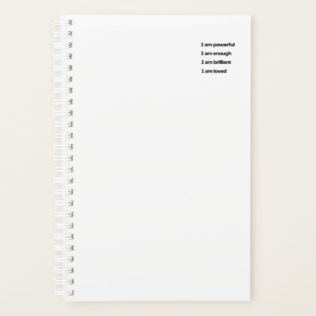 Agenda Diseño minimalista de amor propio (Anverso)