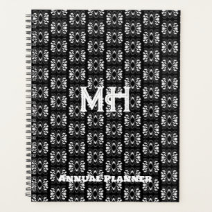 Agenda Diseño moderno escandinavo negro y blanco personal