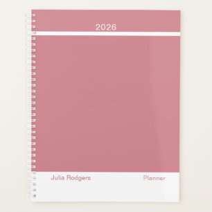 Agenda Diseño moderno polvoriento rosa grande