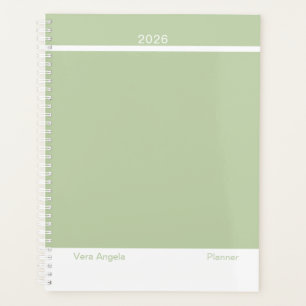 Agenda Diseño moderno verde salvia grande