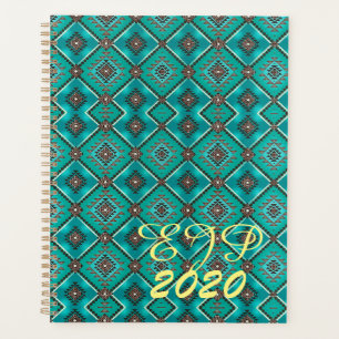 Agenda Diseño nativo americano, patrón turquesa/diamant