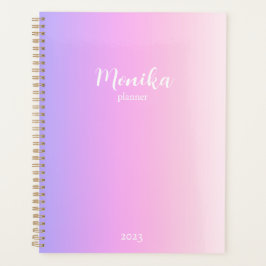 Agenda diseño ombre violeta y rosa