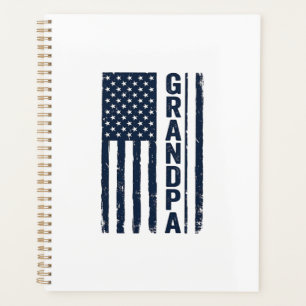 Agenda Diseño Patriótico Deteriorado Bandera Americana Ab