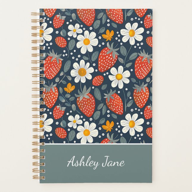 Agenda Diseño personalizado de fresa (Anverso)