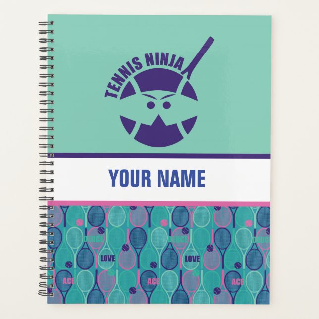 Agenda Diseño personalizado para jugadores de tenis, entr (Anverso)