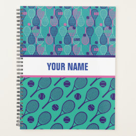 Agenda Diseño personalizado para jugadores de tenis, entr