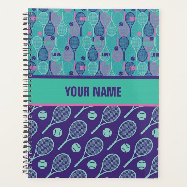 Agenda Diseño personalizado para jugadores de tenis, entr (Anverso)