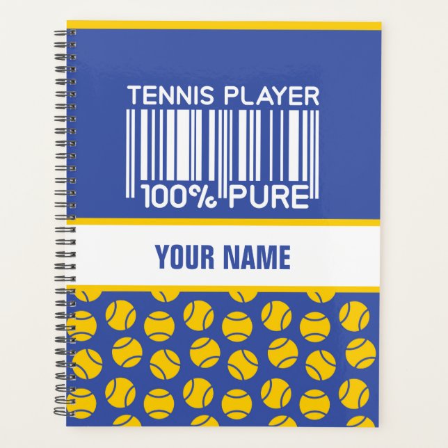 Agenda Diseño personalizado para jugadores de tenis, entr (Anverso)