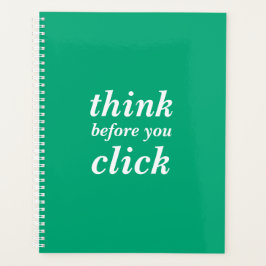 Agenda Diseño personalizado simple | piensa antes de hace