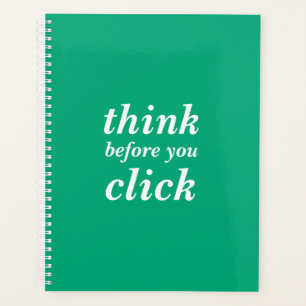 Agenda Diseño personalizado simple piensa antes de hace