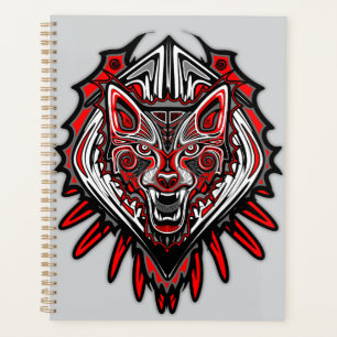 Agenda Diseño Totémico Tribal Haida de Lobo