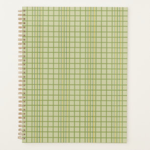 Agenda diseño tradicional verde y naranja