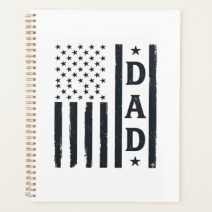 Agenda Diseño vectorial de bandera americana de papá vint