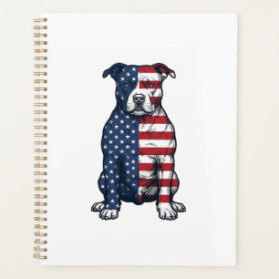 Agenda Diseño vectorial de grabado vintage de Pit Bull pa