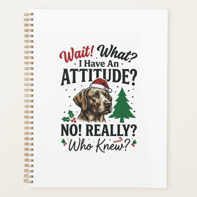 Agenda Diseño Vectorial de Navidad con Perro Divertido_1 (Anverso)