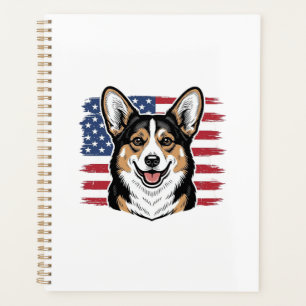 Agenda Diseño vectorial vintage de bandera americana Corg