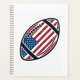 Agenda Diseño vectorial vintage de fútbol americano patri