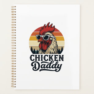 Agenda Diseño vectorial vintage de puesta de sol de gallo
