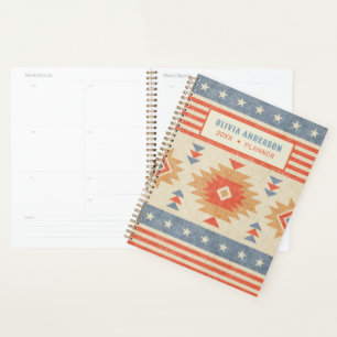 Agenda Diseño vintage al estilo nativo americano.