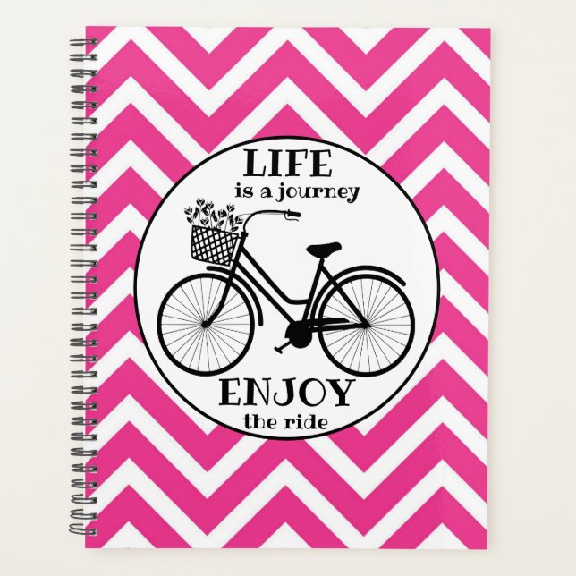 Agenda Disfruta Del Paseo | Bicicleta Con Flores Motivaci (Anverso)