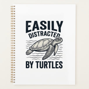 Agenda Distraído Fácilmente Por Tortugas Diseño De Camise