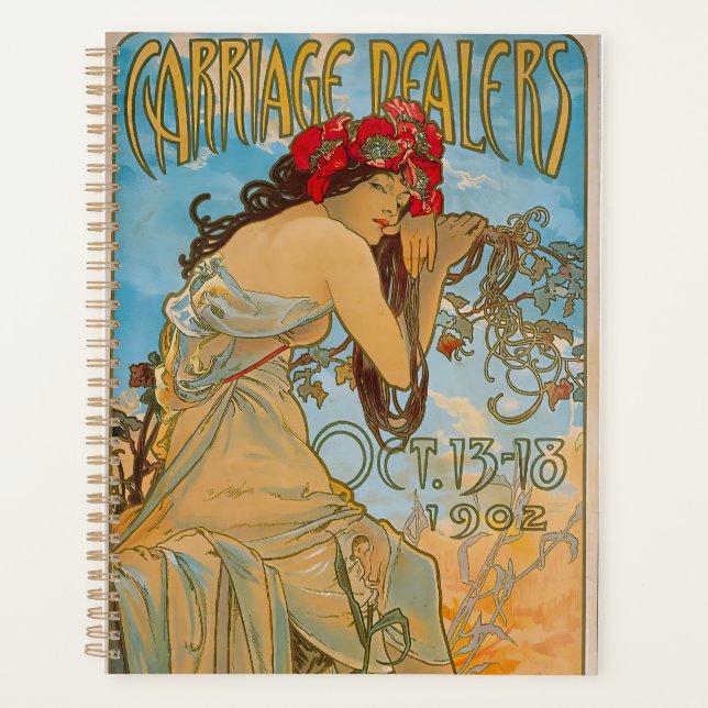 Agenda Distribuidores de Carruajes de Alphonse Mucha (190 (Anverso)