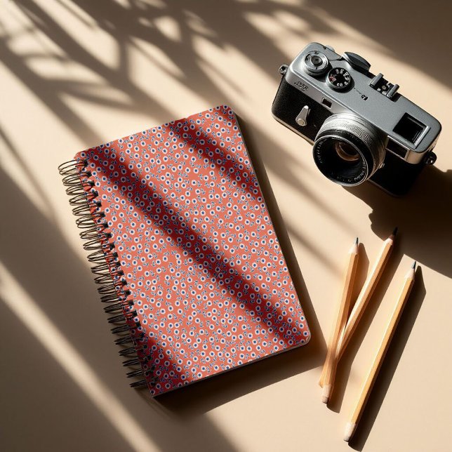 Agenda Ditsy White Daisies & Cobalt Leaves – Mini Floral (Subido por el creador)