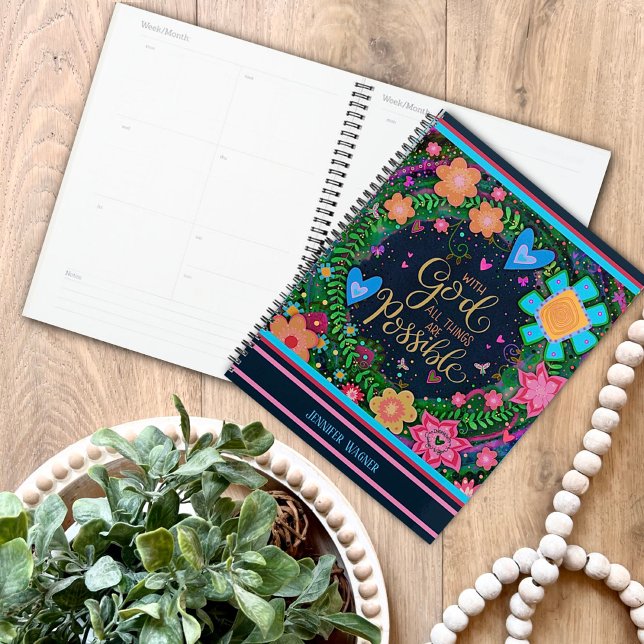 Agenda Divertida Biblia Floral Dios Verse Inespirituosa (Subido por el creador)