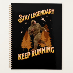 Agenda Divertida Motivación de Bigfoot Corriendo