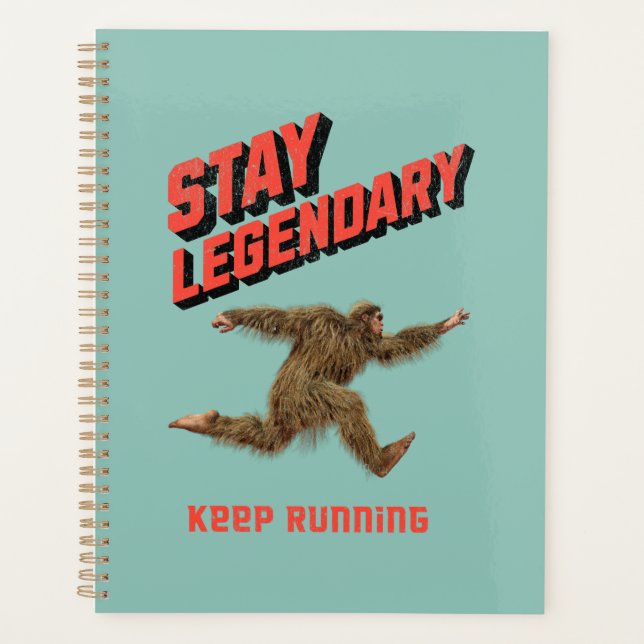 Agenda Divertida Motivación para Correr de Bigfoot (Anverso)