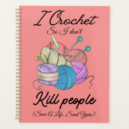 Agenda Divertido Arte de Hilo Crochet Salva una Vida