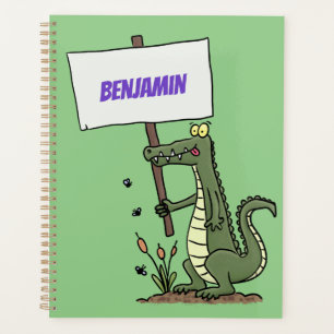 Agenda Divertido cocodrilo alineador con personalizado de