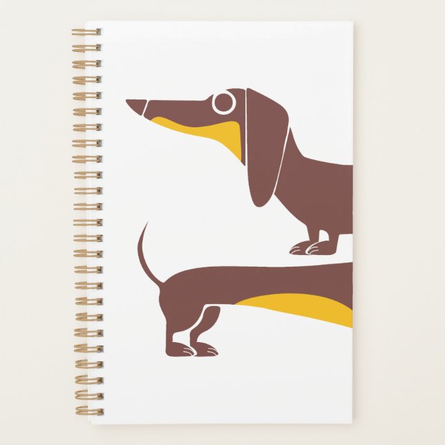 Agenda Divertido dachshund lindo para padres de perros la (Anverso)