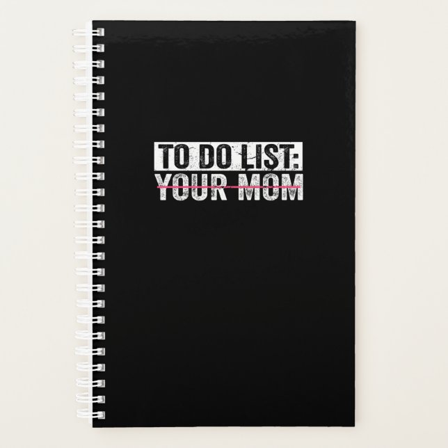 Agenda Divertido De Hacer Enumerar A Tu Mamá Sarcasmo Dic (Anverso)