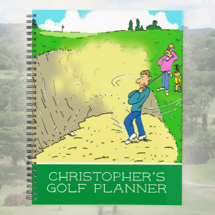 Agenda Divertido ilustracion de golfistas jugando al golf