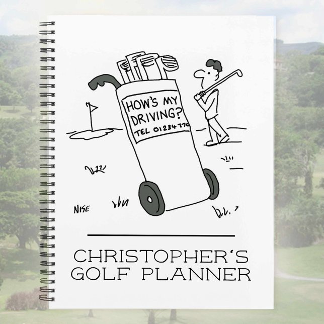 Agenda Divertido ilustracion personalizado de golfista. (Subido por el creador)