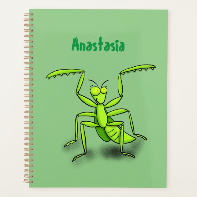 Agenda Divertido ilustracion personalizado de mantis de o (Anverso)
