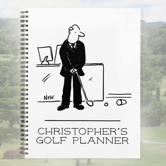 Agenda Divertido ilustracion personalizado de un golfista (Subido por el creador)