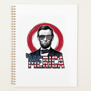 Agenda Divertido Merica Patriótico Presidente Vintage Vec