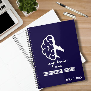 Agenda Divertido Mi Cerebro está en Modo Avión Viaje Simp