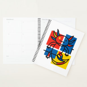 Agenda Divertido patrón de arte abstracto de Axolotl Piet