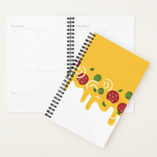 Agenda Divertido Queso de Pizza Goteante Retro Keto Fiest